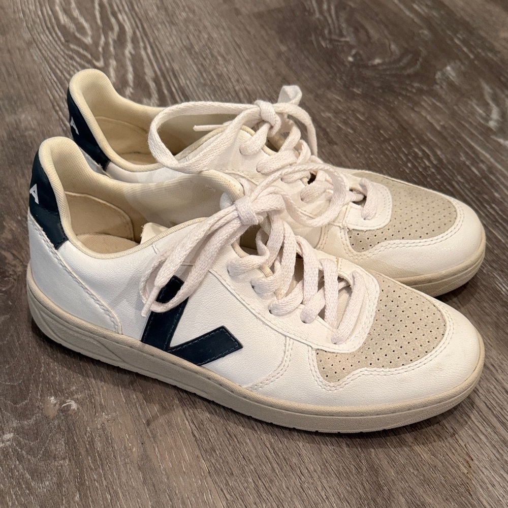 Veja women’s white and blue sneaker